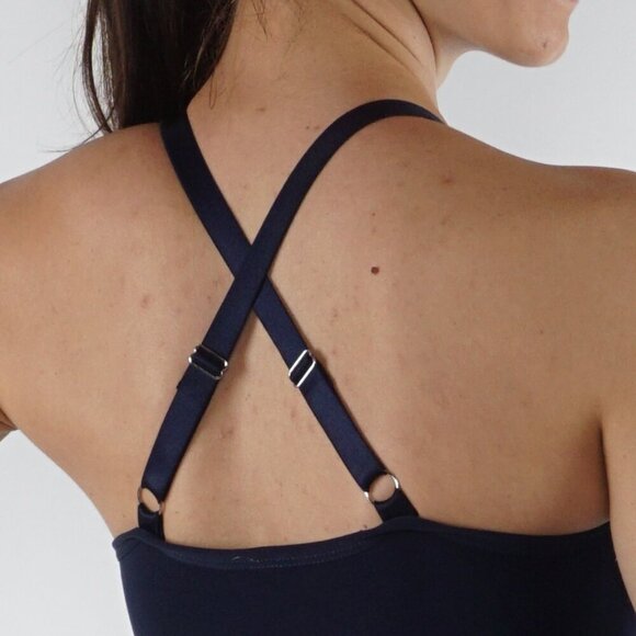 Full Length bodysuit with adjustable straps BS06 Navy Shapewear - Picture 3 of 5